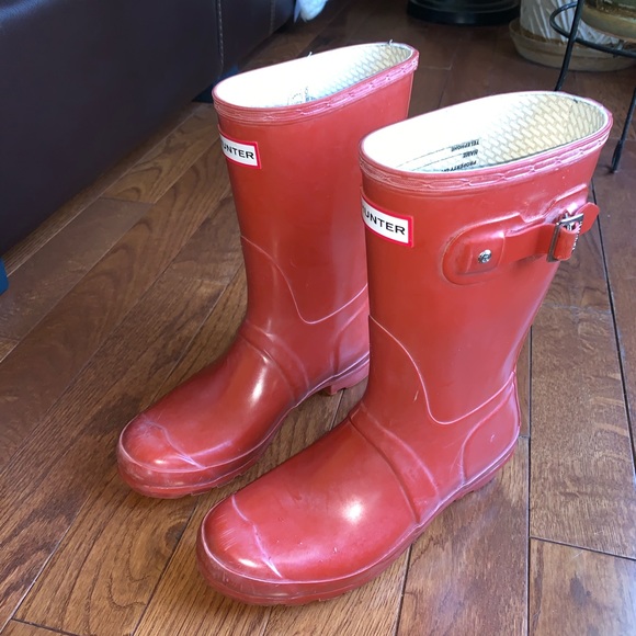 Hunter Shoes - Hunter Burnt Orange Short Rain Boots